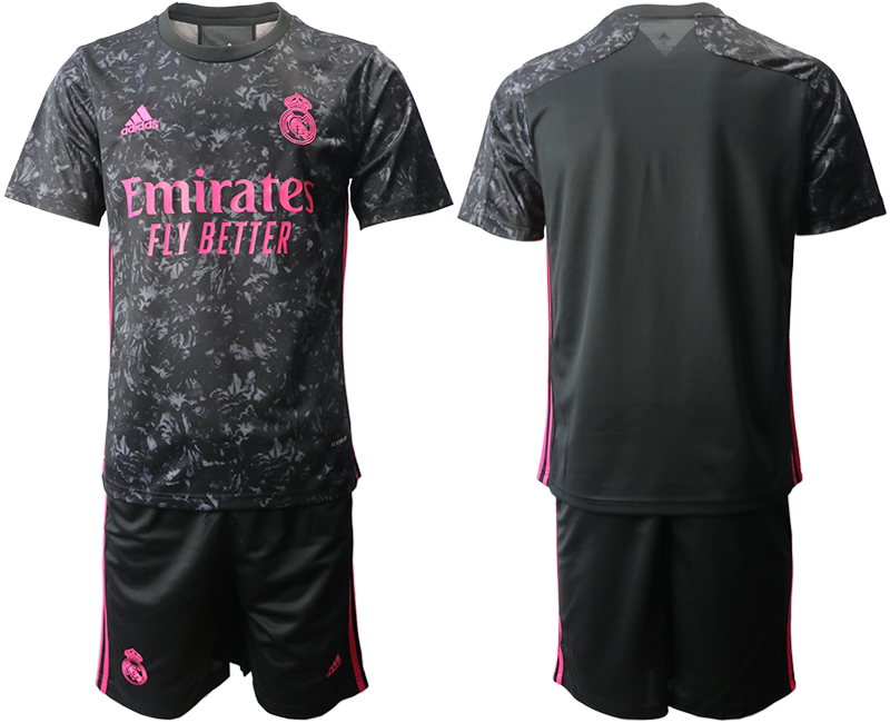 Men 2020-2021 club Real Madrid black goalkeeper blank Soccer Jerseys1